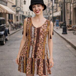 NWT - Medium floral sleeveless dress. MADISON & HUDSON flowy v-neck casual dress